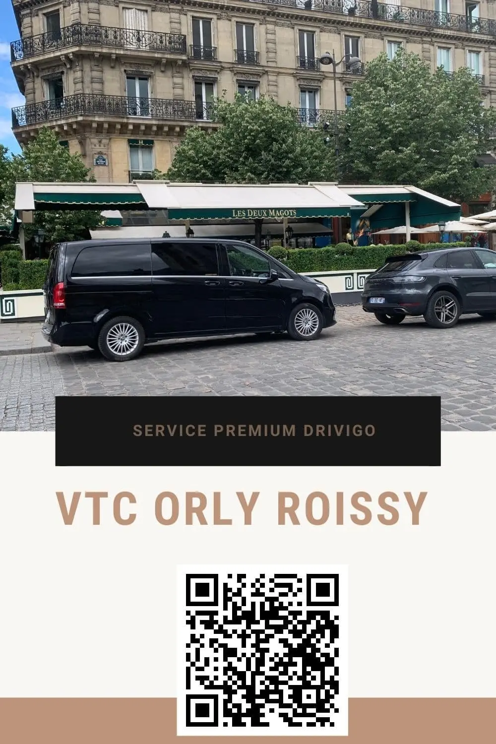 Chauffeur Drivigo attendant à l'aéroport de Paris Orly